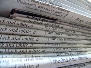 newspaper stack