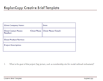 creative brief template