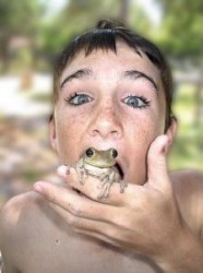 boy with a frog image