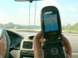 cell phone with text message image