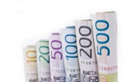 rolls of euro notes